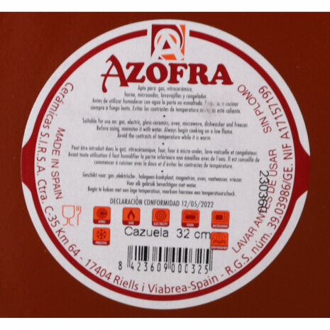 Sauspan Azofra Aardewerk 33 x 31,5 x 7,5 cm (3 Stuks) 3