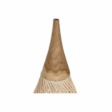 Lampenkap Home ESPRIT Natuurlijk Bamboe Teakhout 35 x 35 x 85 cm (2 Stuks) 2