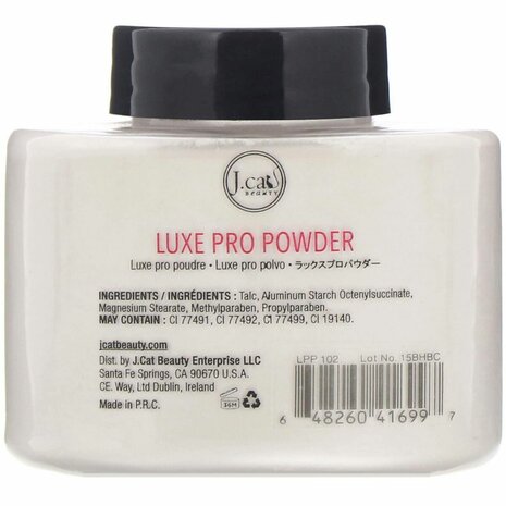 Fixerende make-uppoeders J.Cat LUXE PRO POWDER PEARL LUMINIZER 42 g 2
