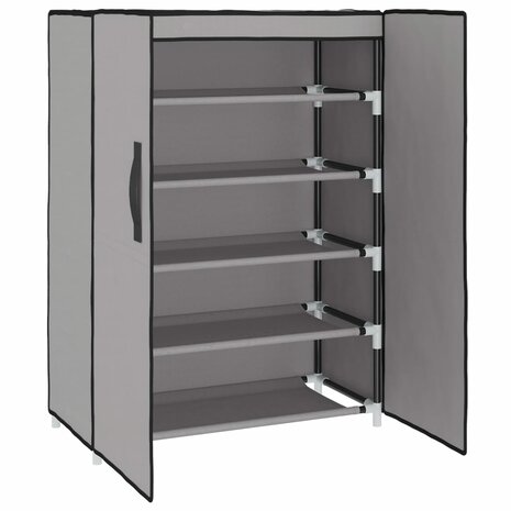 Schoenenkast 60x28x90 cm stof grijs 5