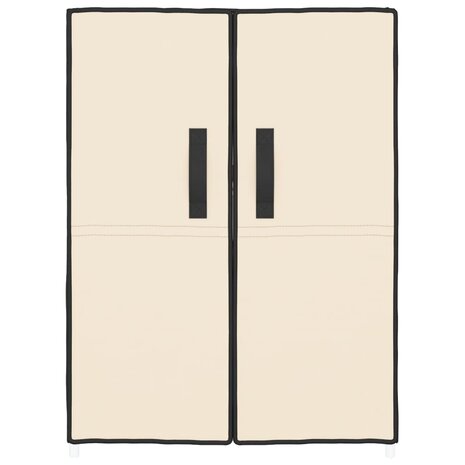 Schoenenkast 60x28x90 cm stof crèmekleurig 3