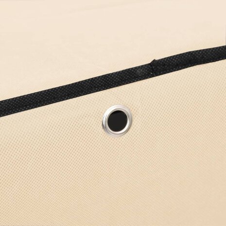 Schoenenkast 60x28x90 cm stof crèmekleurig 7