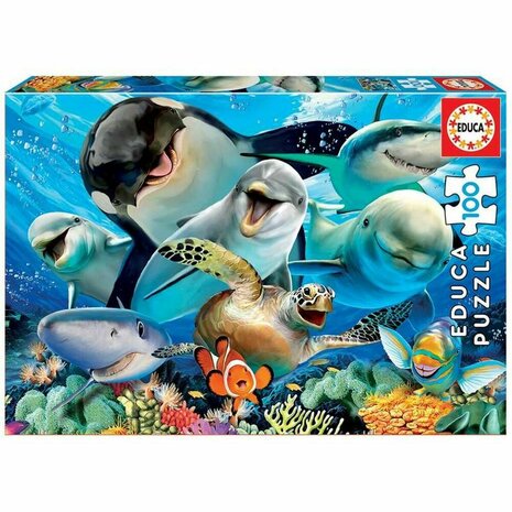 Puzzel Educa Selfie Under the Sea (100 pcs) 1