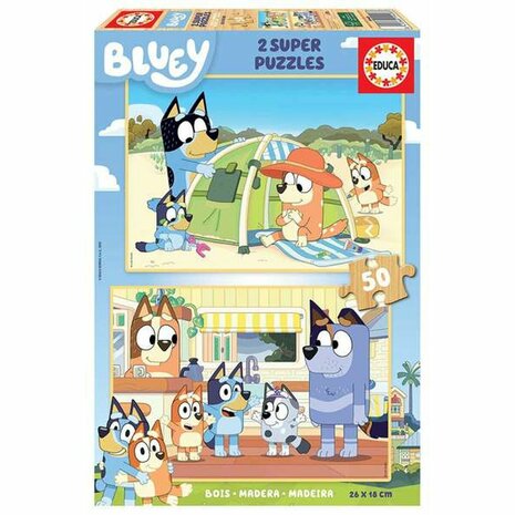 Set van 2 Puzzels Educa Hout 50 Onderdelen 1