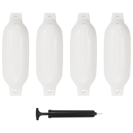 Bootstootkussens 4 st 41x11,5 cm PVC wit 1
