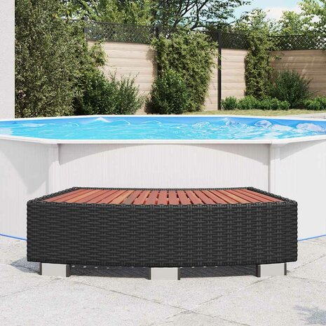 Spatrap 92x45x25 cm poly rattan zwart 3