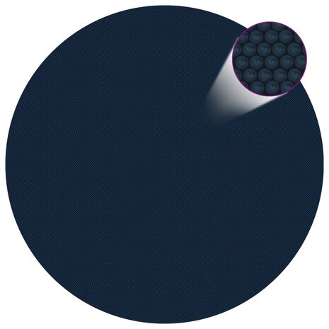 Zwembadfolie solar drijvend 300 cm PE zwart en blauw 1