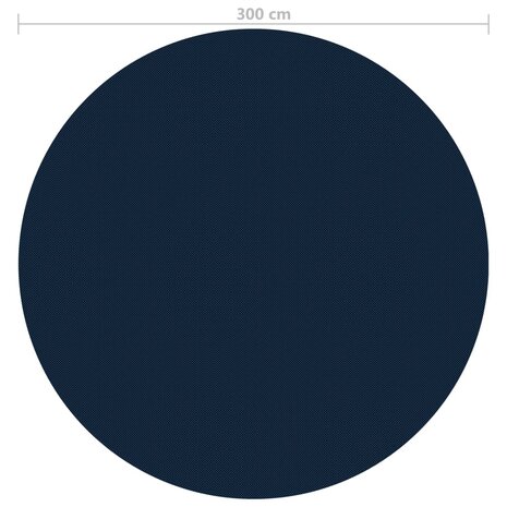 Zwembadfolie solar drijvend 300 cm PE zwart en blauw 5