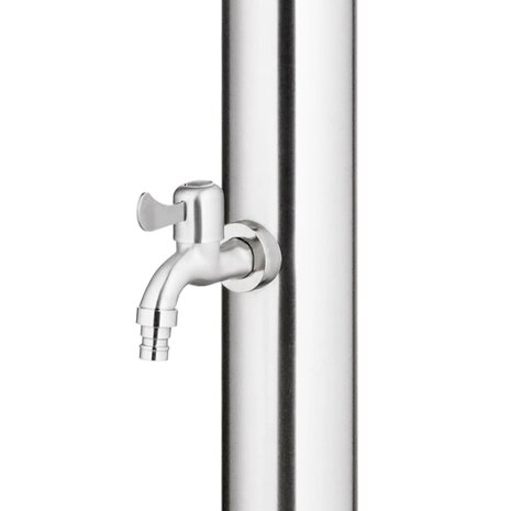Buitendouche met bruine basis 220 cm roestvrij staal 7