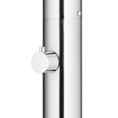 Buitendouche met bruine basis 220 cm roestvrij staal 9
