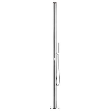 Buitendouche met bruine basis 225 cm roestvrij staal 5