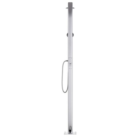 Buitendouche met bruine basis 220 cm aluminium 6