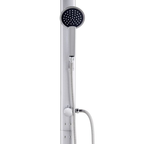 Buitendouche met bruine basis 220 cm aluminium 8