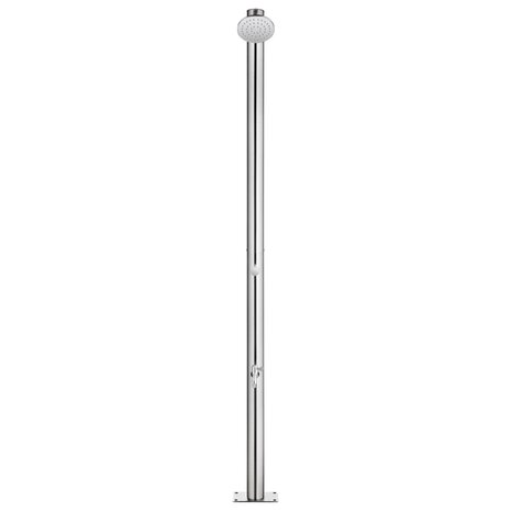 Buitendouche met grijze basis 220 cm roestvrij staal 3