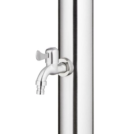Buitendouche met grijze basis 220 cm roestvrij staal 7
