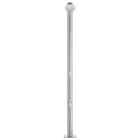 Buitendouche met bruine basis 220 cm roestvrij staal 3