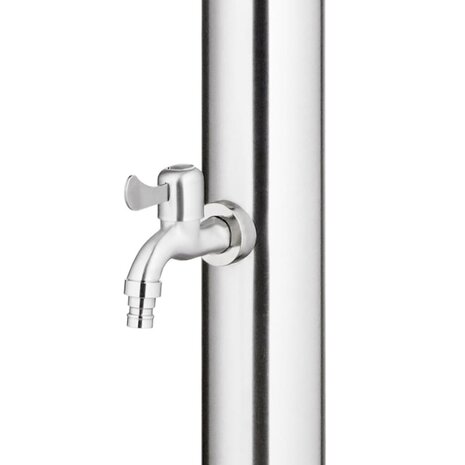 Buitendouche met bruine basis 220 cm roestvrij staal 7