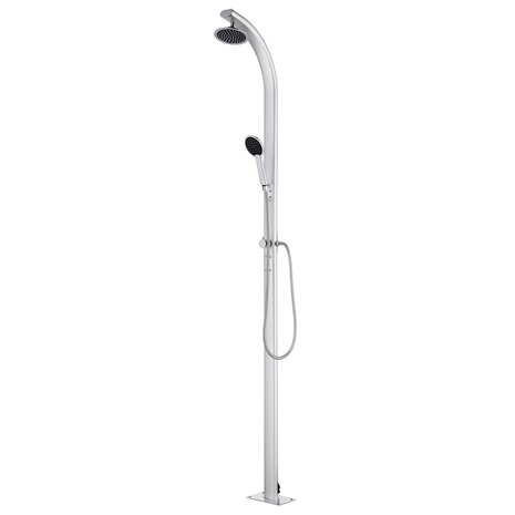 Buitendouche met bruine basis 220 cm aluminium 3