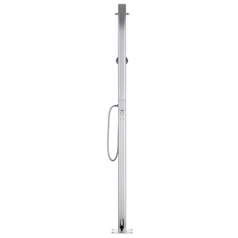 Buitendouche met bruine basis 220 cm aluminium 6