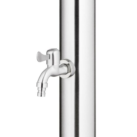Buitendouche met grijze basis 220 cm roestvrij staal 7