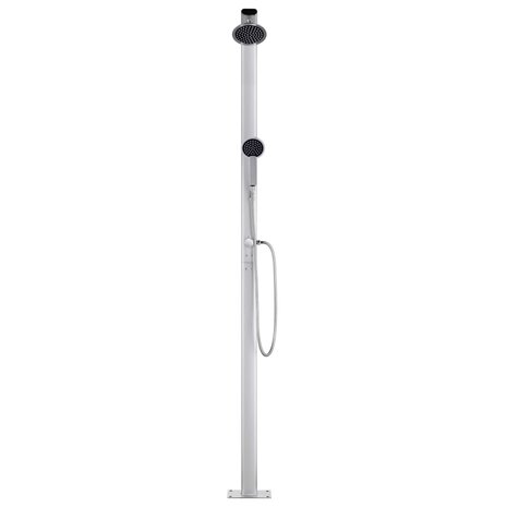 Buitendouche met grijze basis 220 cm aluminium 5