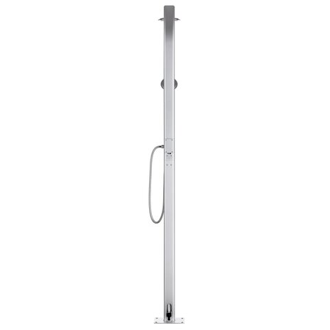Buitendouche met grijze basis 220 cm aluminium 6