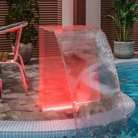 Zwembadfontein met RGB LED&apos;s 51 cm acryl 6