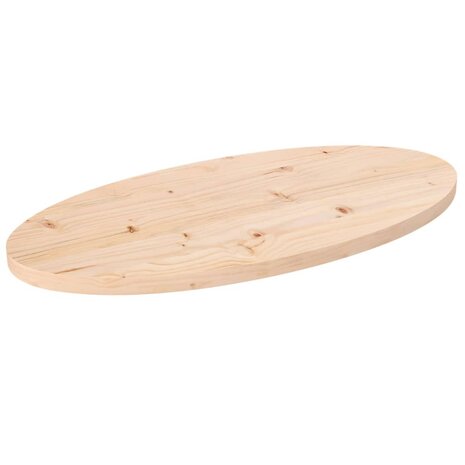 Tafelblad ovaal 60x30x2,5 cm massief grenenhout 1