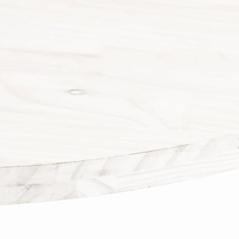 Tafelblad ovaal 60x30x2,5 cm massief grenenhout wit 5