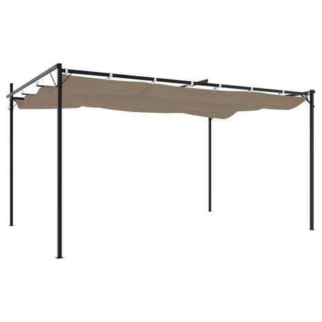 Pergola met uitschuifbaar dak 395x292x230 taupe 5