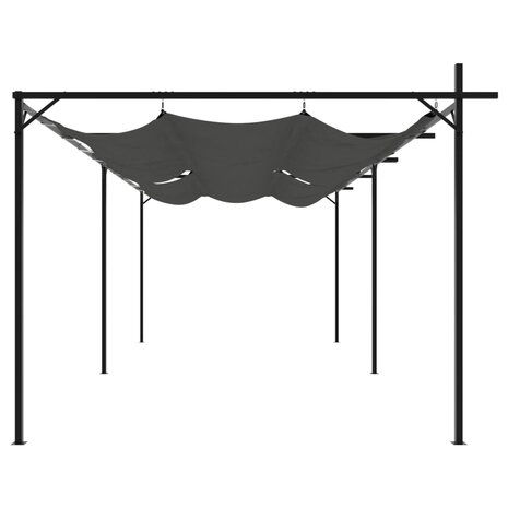 Pergola met uitschuifbaar dak 589x292x230 antracietkleurig 4