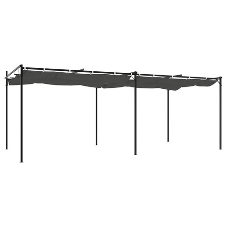 Pergola met uitschuifbaar dak 589x292x230 antracietkleurig 5