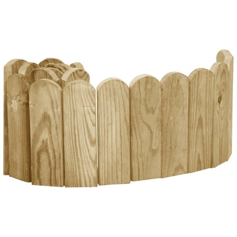 Gazonranden 3 st 120 cm geïmpregneerd grenenhout 3