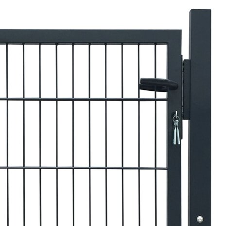 Poort dubbelstaafmat (enkel) 106x130 cm antracietgrijs 4