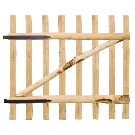 Poort enkel 100x90 cm hazelaarhout 2