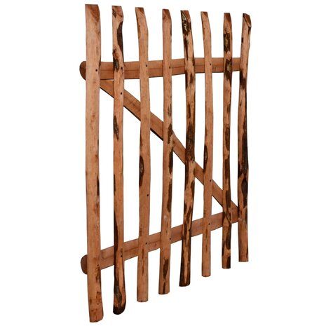 Poort enkel 100x120 cm geïmpregneerd hazelaarhout 3