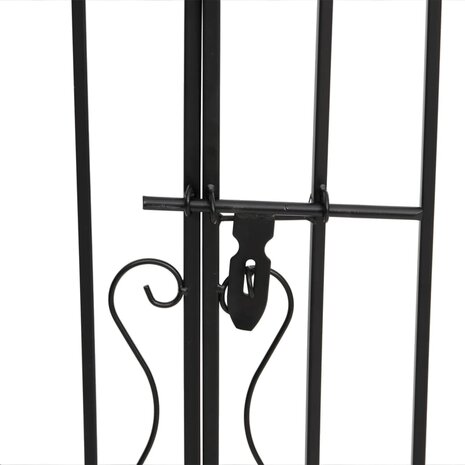 Poort 121x8x120 cm smeedijzer zwart  5