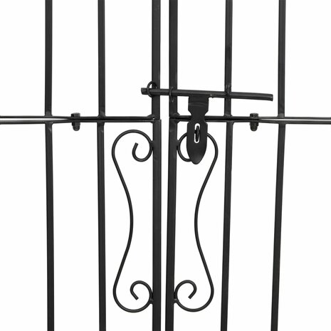 Poort 121x8x150 cm smeedijzer zwart  5