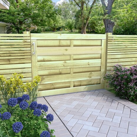 Poort 100x75 cm geïmpregneerd grenenhout groen 1