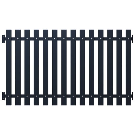Schuttingpaneel 170,5x75 cm gepoedercoat staal antraciet 1