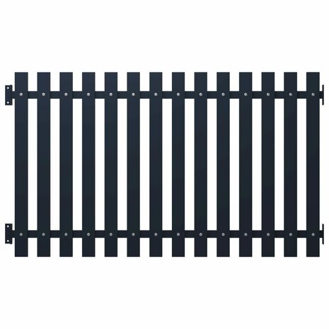 Schuttingpaneel 170,5x150 cm gepoedercoat staal antraciet 1