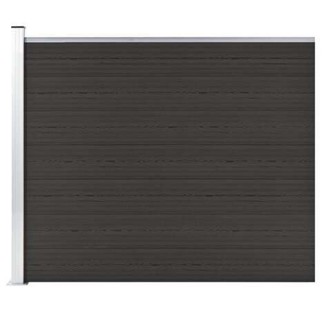 Schuttingpaneel 175x146 cm HKC zwart 1