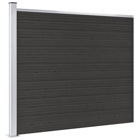 Schuttingpaneel 175x146 cm HKC zwart 2
