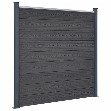 Schuttingpaneelset 180x186 cm HKC grijs 1
