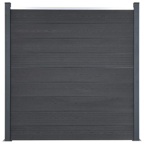 Schuttingpaneelset 180x186 cm HKC grijs 2