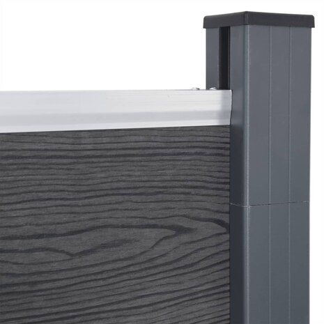Schuttingpaneelset 180x186 cm HKC grijs 5