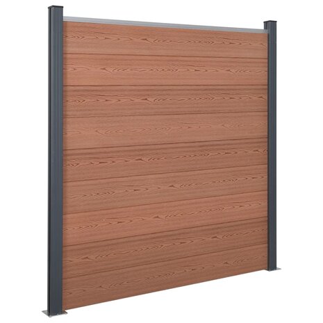 Schuttingpaneelset 526x186 cm HKC bruin 2