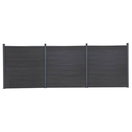 Schuttingpaneelset 526x186 cm HKC grijs 1