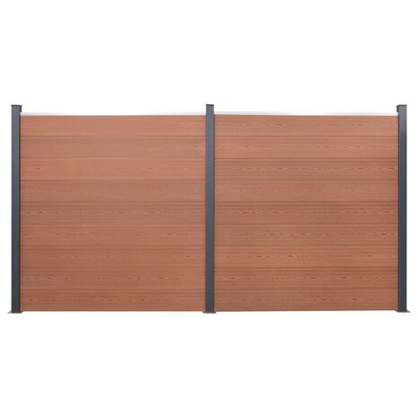 Schuttingpaneelset 353x186 cm HKC bruin 1