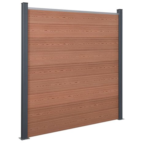 Schuttingpaneelset 353x186 cm HKC bruin 2